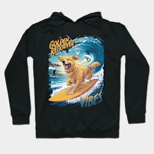 Golden Retriever Surfing Conqueror Hoodie